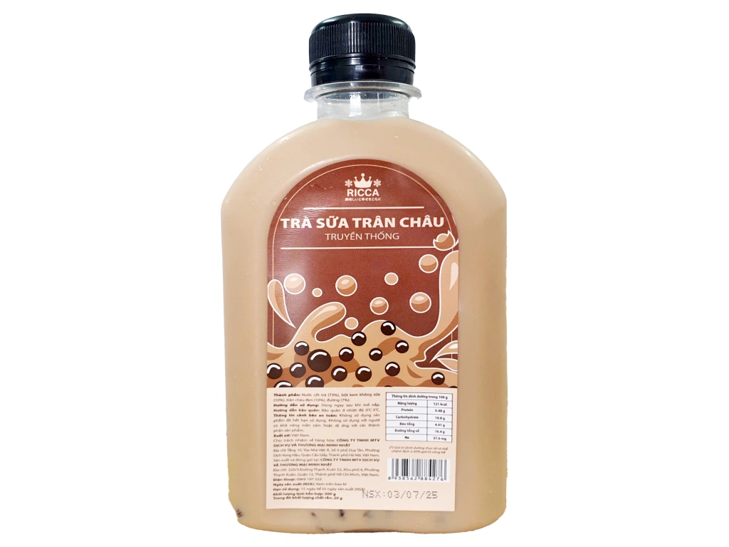 Trà sữa trân châu vị truyền thống Ricca